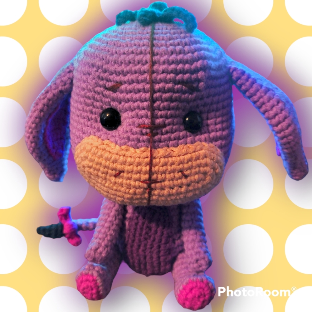 Crocheted Eeyore inspired Amigurumi